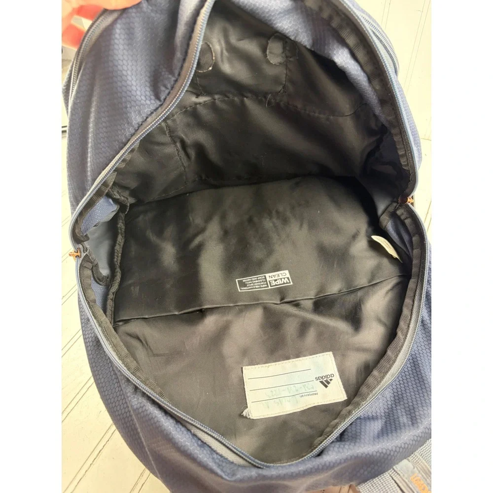 Adidas Prime Navy Blue Grey Multi Compartment Excel Laptop Bag Unisex